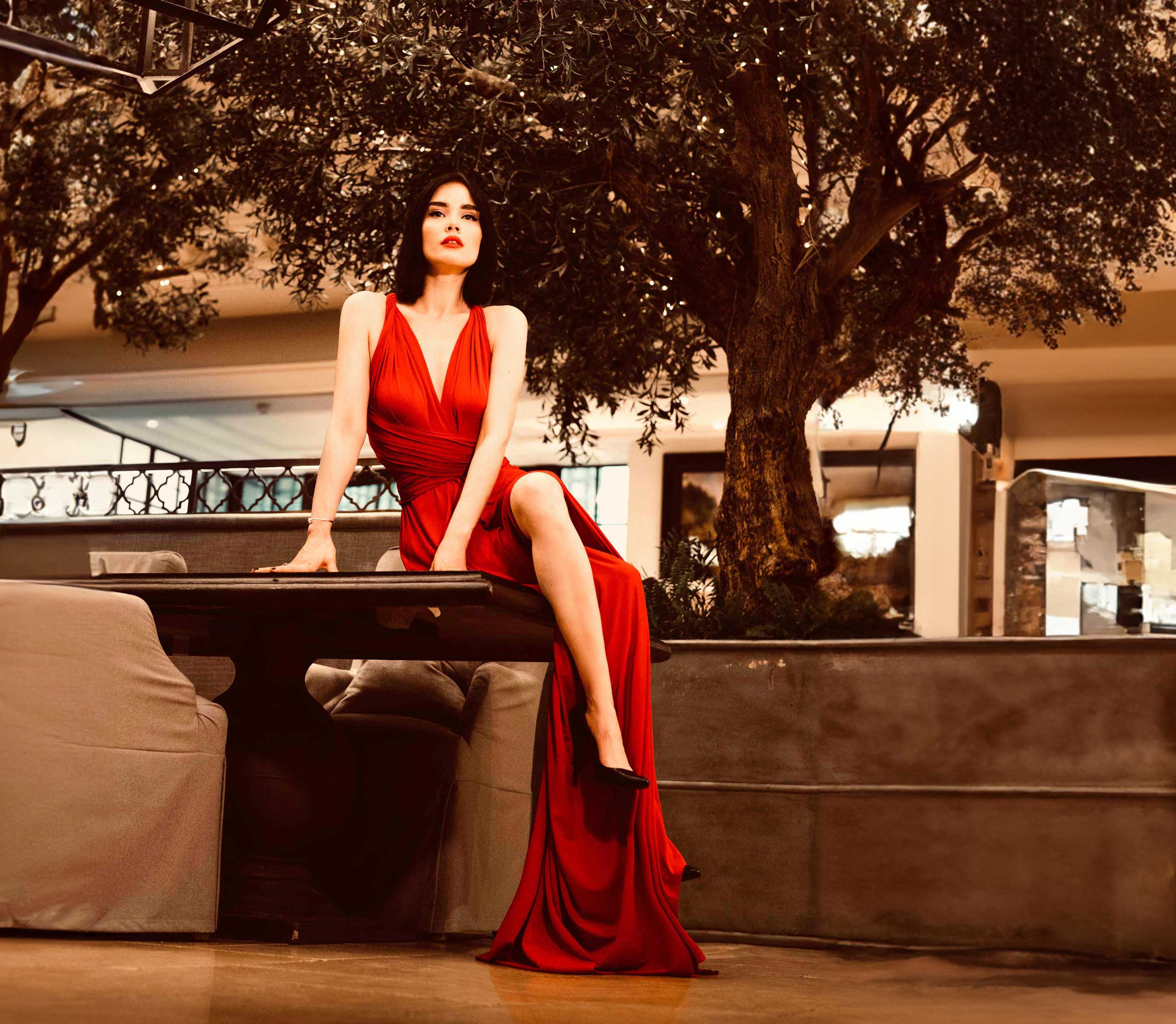 Miracle Dress red Veronica Bond elegant lang